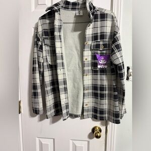 Sanrio kuromi fleece lined jacket.